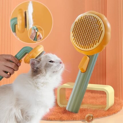 🐈Pumpkin Pet CombPet Grooming Self Cleaning Slicker Brush for Dogs Cats Puppy Rabbit
